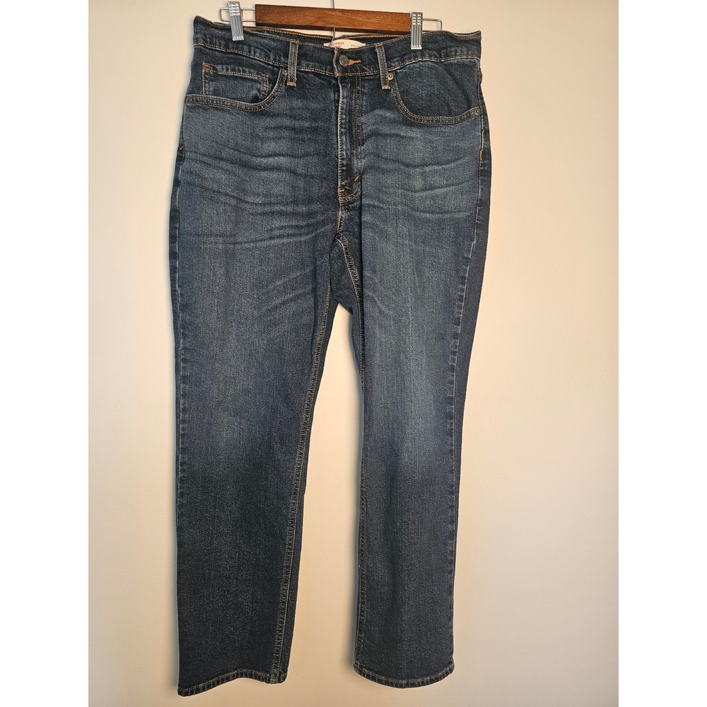 [Rugged] Levi Strauss Signature Athletic Jeans Mens 34x30 Blue Dark Wash Stretch